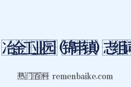 冶金工业园（锦丰镇）志组词是什么意思的图片